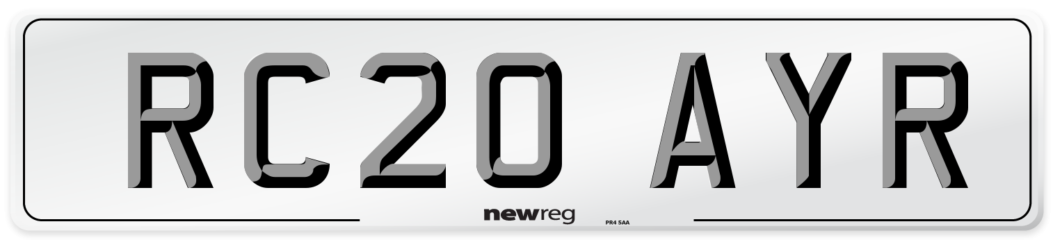 RC20 AYR Number Plate from New Reg